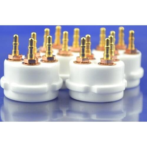 Ceramic 4pins Tube socket fit for 300B/2A3 10pieces
