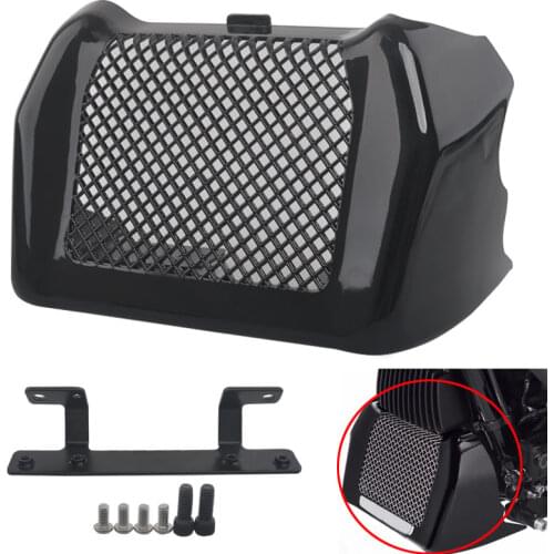 Motorcycle Oil Cooler Coolant Cover Guard Kit Wi/ Bracket For Harley Touring Road King Street Glide FLHXS FLTRX FLHR 2017-2020
