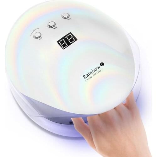 NOQ Rainbow 5 UF LED Nail Lamp 36W LCD Screen Gel Curing Lamp Manicure Machine UV Nail Dryer Light Therapy Lamp Nail Art Tool