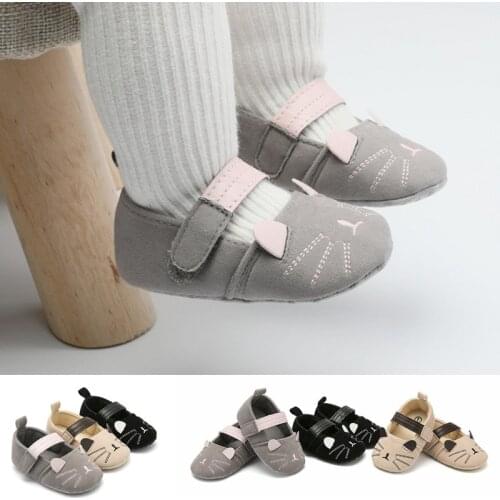 Summer Sandals Newborn Baby Boys Girls Slippers Soft Sole Skid Crib House Shoes Cute Cat Warm Booties First Walker Crib Shoes