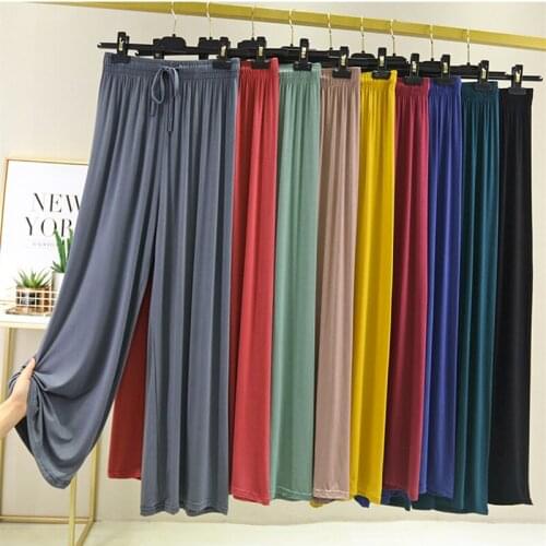 SEDUTMO Summer High Waist Wide Leg Pants Women Casual Modal Pant Oversize Trousers Autumn Streetwear Sweatpants ED1595