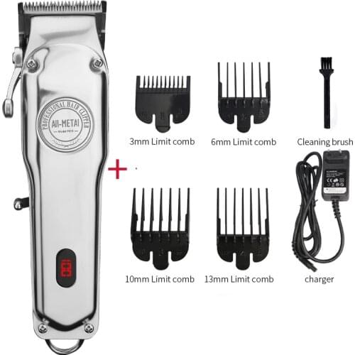 Hair Clipper Professional Electric Hair Trimmer All-Metal Barber Hair Cut Magic Rechargeable Men Cordless Hair Cutter Machine