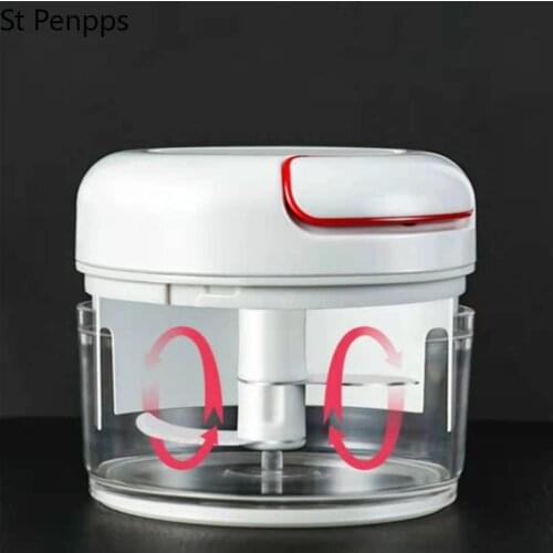 Mini Food Garlic Vegetable Grinder Chopper Mincer Crusher Press for Meat Nuts Pepper Onion Multi-function Manual Food Processor