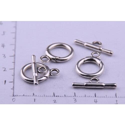 MOODPC Free shipping 100pcs necklace Circle toggle clasps set bracelet necklace connection jewelry DIY making
