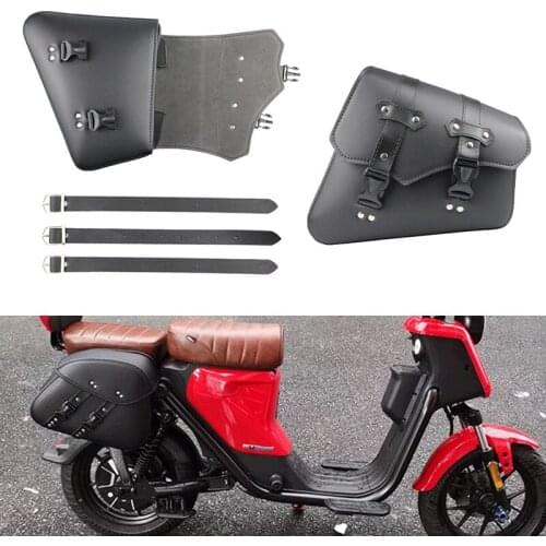Motorcycle Saddle Bags For Harley Sportster XL 883 XL 1200 Pu Leather Side Tool Bag Luggage