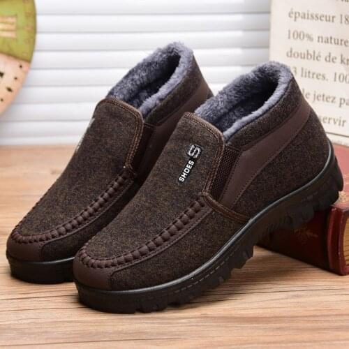 Sooneeya 2020 Men Boots Comfort Mens Warm Fur Snow Boots Winter Shoes Men Warm Slip On Rubber Ankle Winter Boots Size 39-44