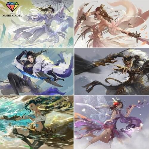 XUEQIXIAOZU Full Round Gang illustration Diamond drawing Diamond embroidery 5D DIY Mosaic painting Diamond setting gifts