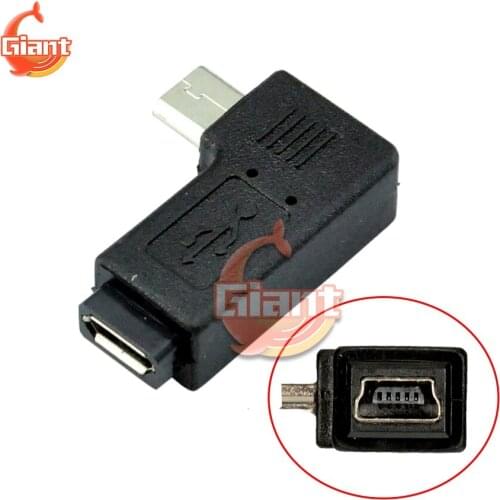 New 90 Degree Angle Mini USB Connector Micro USB Male to Micro USB Female Adapter 5 Pin Converter Micro USB Extension Adapter