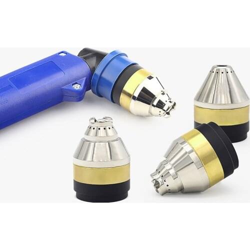 P80 Plasma Cutting Torch Protective Cover Contactable Protective Cover White Porcelain Mouth Shunt Cutting Torch Metal Prote