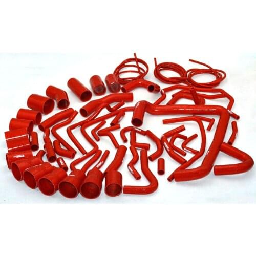Fit For Nissan 300ZX VG30DETT Z32 1990-1999 Silicone Radiator Turbo Vacumm Red Hose