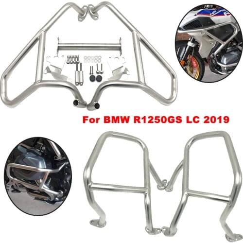 Full Set Upper+Lower Engine Guard Highway Freeway Crash Bar Fuel Tank Protector For BMW R1250GS R 1250 GS R 1250GS LC 2019