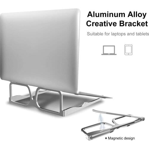 Portable Foldable Glasses Shape Aluminum Alloy Desktop Laptop Holder Bracket