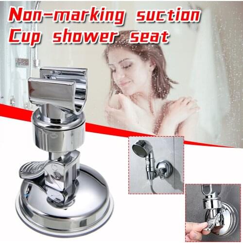 Suction Cup Handheld Showerhead Holder Punch Free Plastic Shower Head Bracket Adjustable Wall Mounted Holder for Bathroom