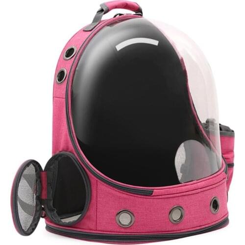 Pet Dog Cat Astronaut Backpack Transparent Space Capsule Breathable Outdoor Carrier Bag for Travel Hiking Walking