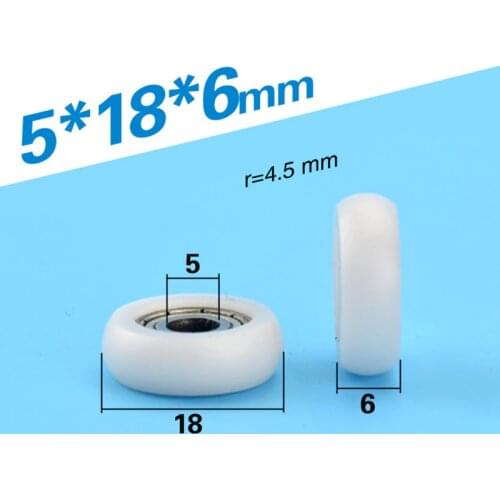 [R0518-6]Free Shipping high quality 695zz bearing small roller wheel 5*18*6 bearing wheel OUTER 18MMROUND PULLEY