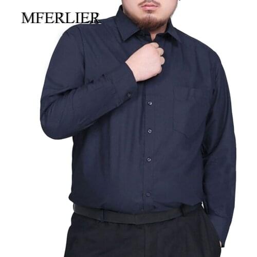 Autumn Spring men shirt 10XL Bust 168cm 5XL 6XL 7XL 8XL 9XL long sleeve casual Plus size men shirts 4 colors