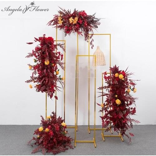 Custom Artificial Flower Row Arrangement Wedding Arch Deco Table Flower Road Lead flower ball Party Event Stage Backdrop Display