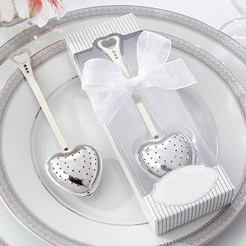 Hearts Design Spoon Tea Infuser Filter Wedding Souvenir Bridal Shower Favor Gift