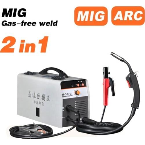 Hot new no-gas welding wire portable no gas mig mag welding machine 2 in 1 use