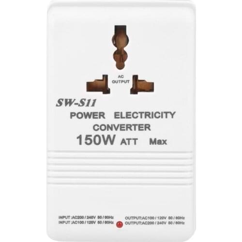 110V to 220V Voltage Converter SW-S11 150W Step-Up&Down Voltage Converter Dual Transformer 220V to 110V/110V to 220V CN Plug