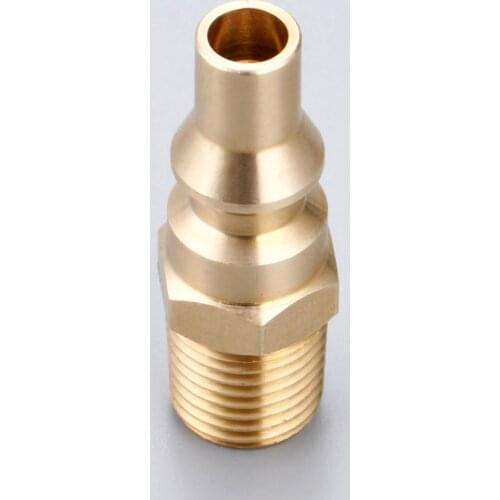 Solid Brass Propane Quick Connect Fitting Adapter Male Plug 1/4inch NPT For BBQ And Low Pressure Propane Gas Systems