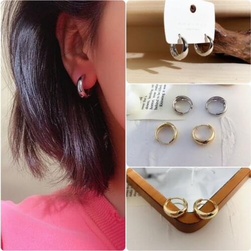 Stud Earrings for Women New Simple Metal Ring Earrings South Korea 2020 Jewelry Wholesale