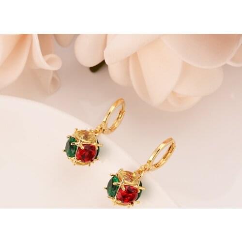 Gold Color Ball drop Earrings for Women Girls kids Jewelry Bead Round Ethiopian Africa Arabia Middle East Bijoux charms Gift