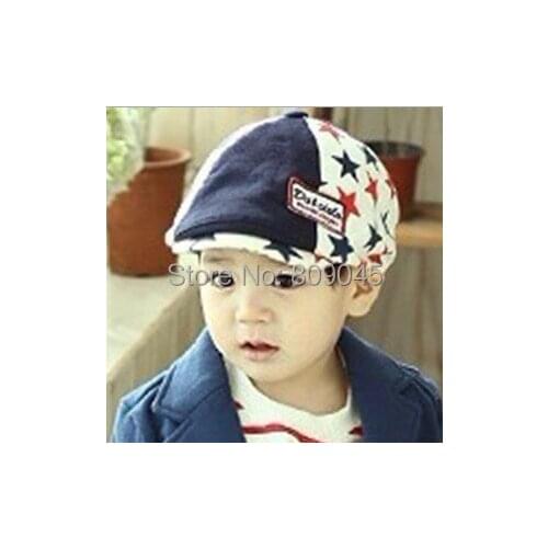 Winter warm knitted hats for boy/girl/kits hats infants caps for chilldren Ear protection five-pointed star cap 2pcs/lots MC10