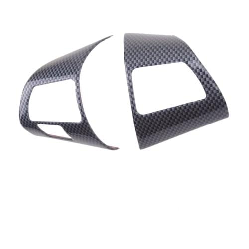 2Pcs/Set Car Steering Wheel Button Cover Trim Frame Fit For Toyota Corolla 2007 2008 2009 2010 2011 2012 2013 Carbon Fiber Style