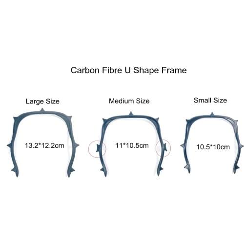 2pcs/Lot Carbon Fibre Rubber Dam U Shape Frame Dental Instruments Large+Medium+Small