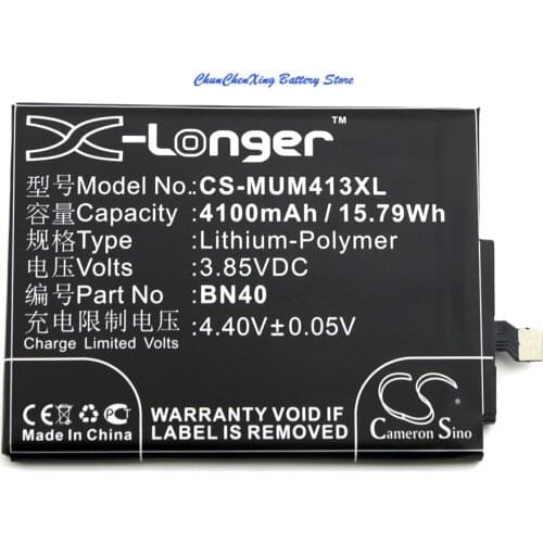 Cameron Sino 4100mAh Battery BN40 for XiaoMi Redmi 4 Premium Edition, Redmi 4X, Redmi 4 Pro