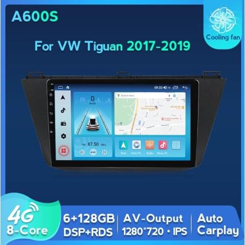 6GB+128GB 4G LTE 8core Car Multimedia GPS Navigation Radio Player For VW Volkswagen Tiguan 2017 2018 2019 SWC RDS Av Output