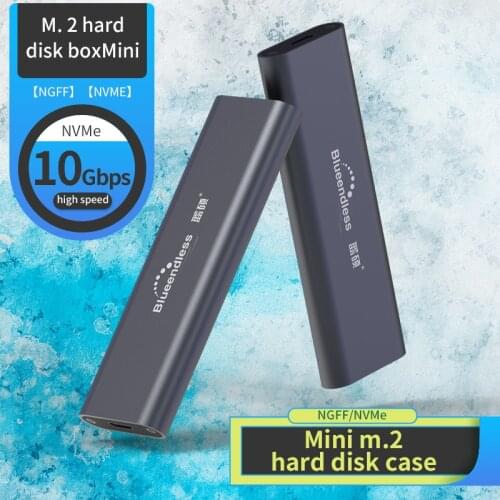 Blueendless Mini M.2 Hard Disk Case 10Gbps Gen1 Gen2 1G in 1 Second Aluminum SSD Enclosure for PC Accessories NGFF NVME SSD Case