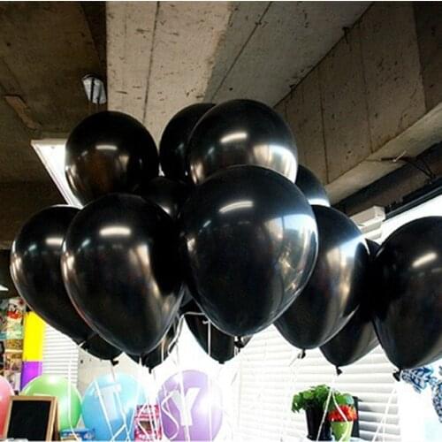Black balloon 100pcs/lot 1.2g 10 Inch Pearl Helium wedding Decorations Metallic Ball Baby toy Latex ballon