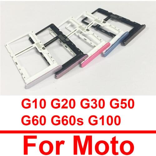 Sim Card Tray Slot Holder For Motorola Moto G10 G30 G Fast G Power Sim SD Card Reader Socket Adapter Replacement Parts