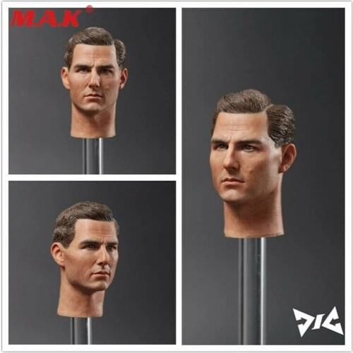 DJ_Custom 1/6 European Male Tom Cruise Head Carving DJC001 For 12'' Male Figure Dolls Toy in stock