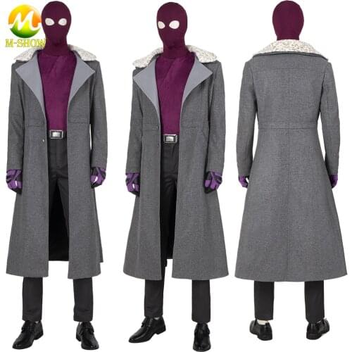 Superhero Baron Zemo Cosplay Costume Long Trench with Headwear Baron Zemo Outfit Halloween Fancy Suit for Adult Men Any Size