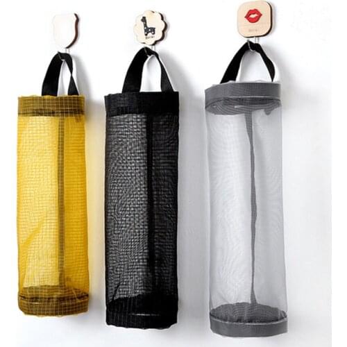 Kitchen Grocery Bag Holder Wall Mount Organizers Plastic Storage Dispenser Home Three Colors Optional