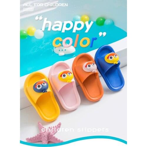 New Summer Childrens Slippers EVA Boys and Girls Home Soft-soled Cartoon Shoes Baby Girl Bath Sandals