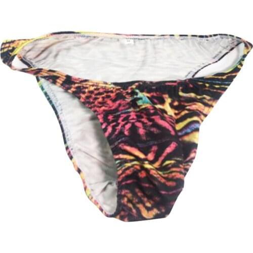 2018 hot Sexy Gay Mens Underwear String Bikini Narrow Waist Leopard Printed Breathable Underwear Men