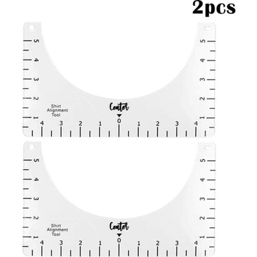Hot Sale T-shirt Ruler T Shirt Alignment Tool T-Shirt Ruler Guide to Center Designs for Vinyl and HTV Heat Press Transfer 10x6"