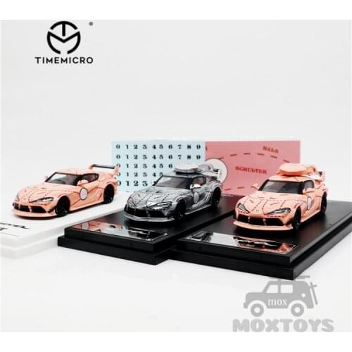 TimeMicro 1:64 Toyota Supra Pink Pig/silver Diecast Model Car