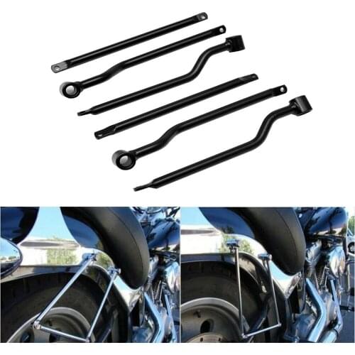 Motorcycle Universal Black Saddlebag Support Bars Mounts Brackets for HARLEY HONDA SUZUKI YAMAHA KAWASAKI TRIUMPH