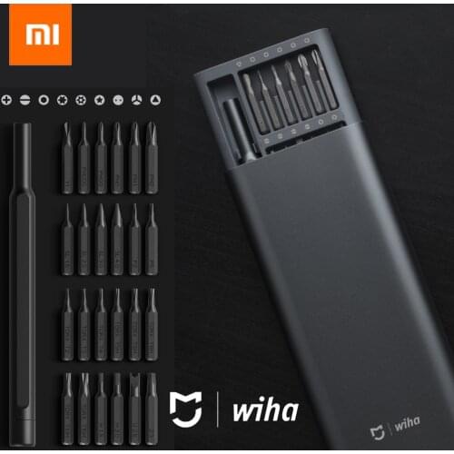Xiaomi Mijia Wiha Daily Use Screw Kit 24 Precision Magnetic Bits Alluminum Box Screw Driver Smart Home DIY Screw Driver Set