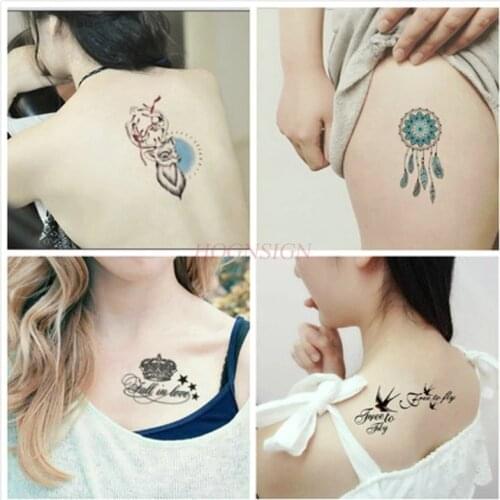 40pcs Tattoo stickers waterproof men and women lasting English letters realistic totem couple tattoos concealer tattoo stickers