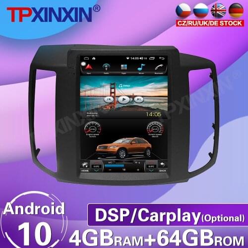 64G For Nissan Maxima 2009-2012 Android 10 Tesla Car Screen Radio Tape Recorder Video Multimedia Player GPS Navigation Carplay