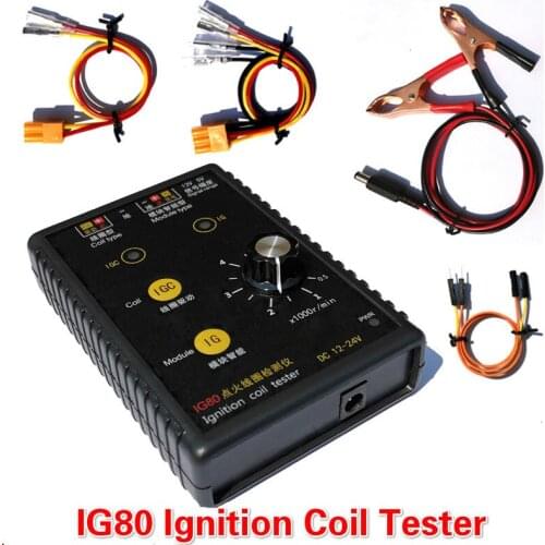 New Arrival! IG80 Automobile Ignition Coil Detector Tester Natural Gas 24V Gasoline 12V Ignition Coil Test