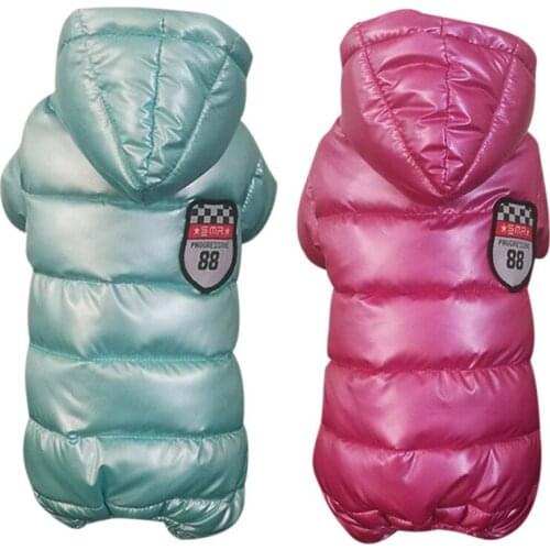 Small Dogs Clothes Winter Warm Thicken Puppy Pet Dog Coats Windproof Hooded Dog Down Jacket Jumpsuits Yorkie Clothing