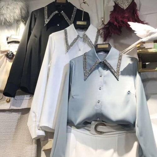 PAFUTIN Womens Satin Shirts