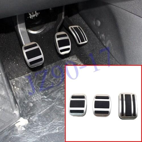 Anti-slip mat MT brake accelerator gas Fulle clutch pedal cover for Peugeot 3008 4008 5008 2017 2018 parts stainless steel